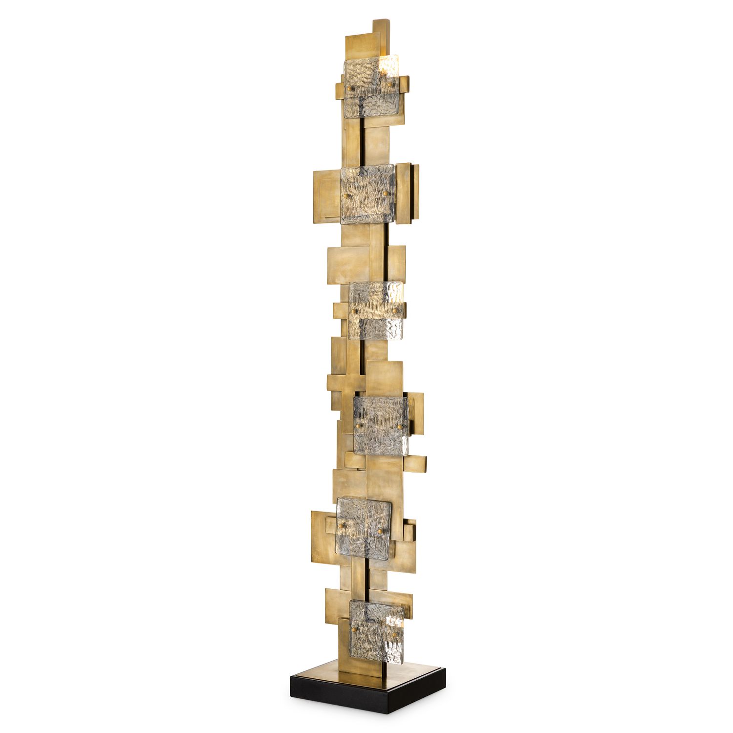 Floor Lamp Langham vintage brass finish