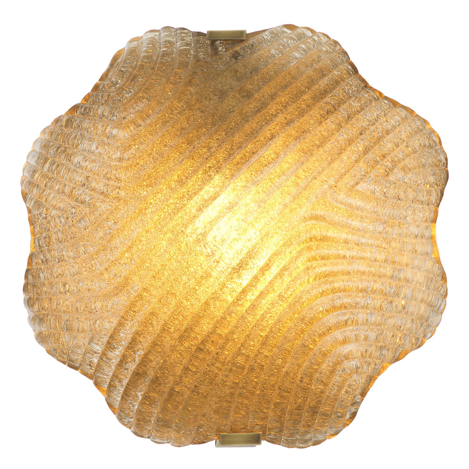 Wall Lamp Nuria vintage brass finish handmade glass