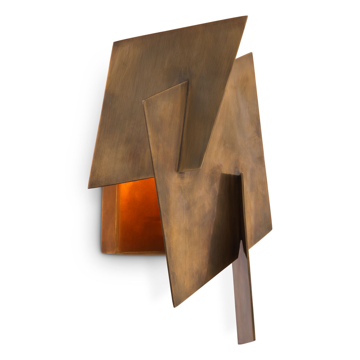 Wall Lamp Origami vintage brass finish