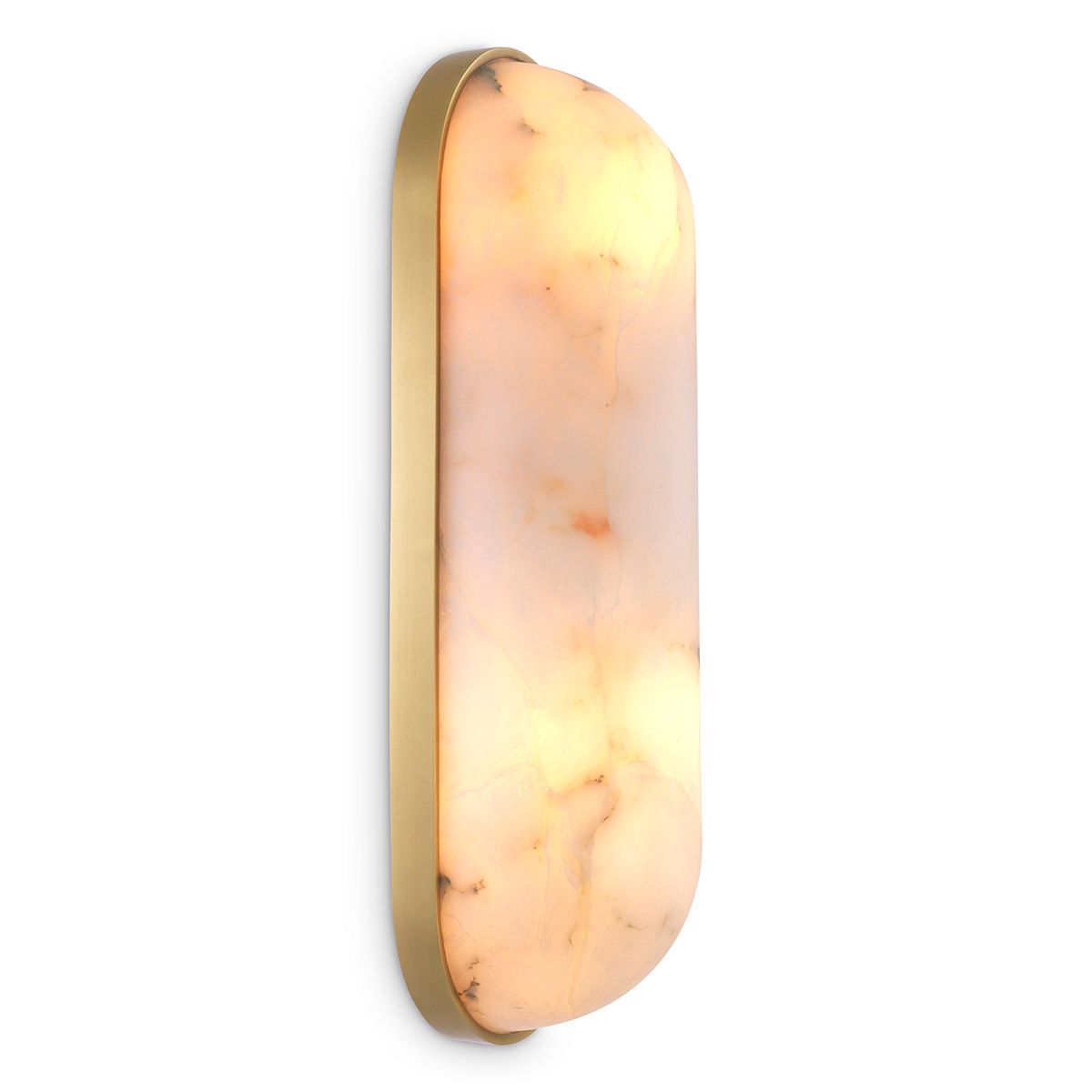 Wall Lamp Sumo antique brass finish alabaster