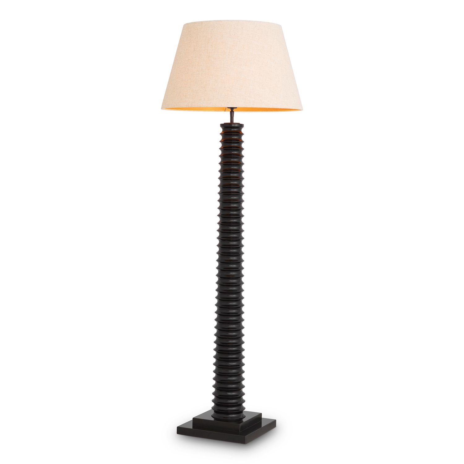 Floor Lamp Callao piano black finish incl shade