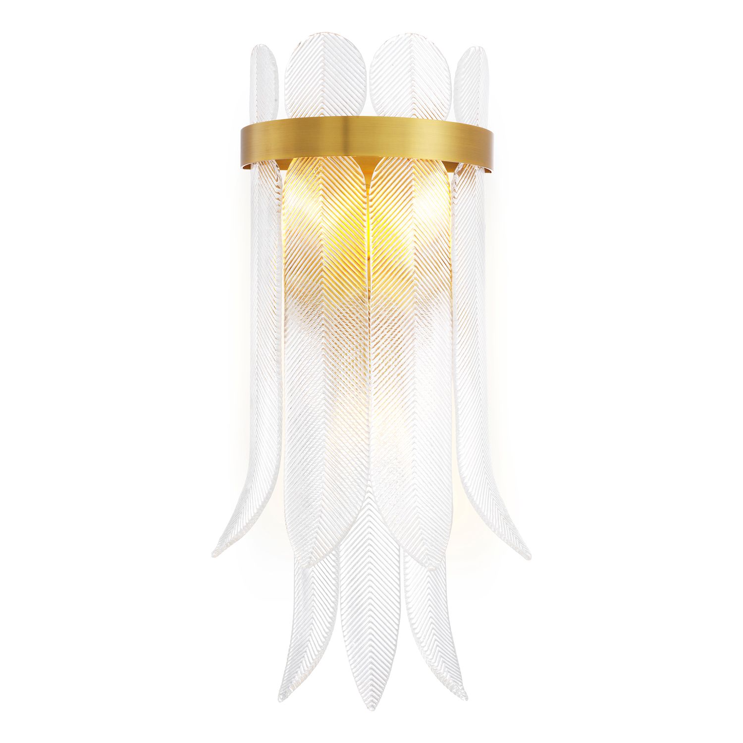 CDJ Wall Lamp Erika antique brass finish clear glass