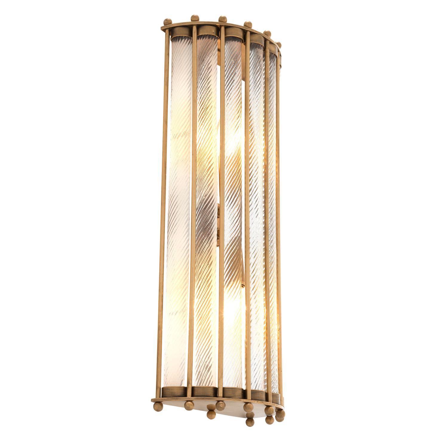 Wall Lamp Tiziano L antique brass finish