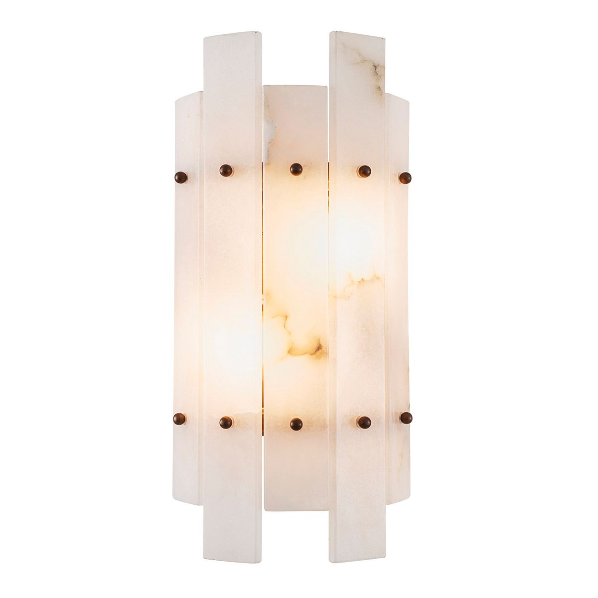 Wall Lamp Ruby antique brass finish alabaster