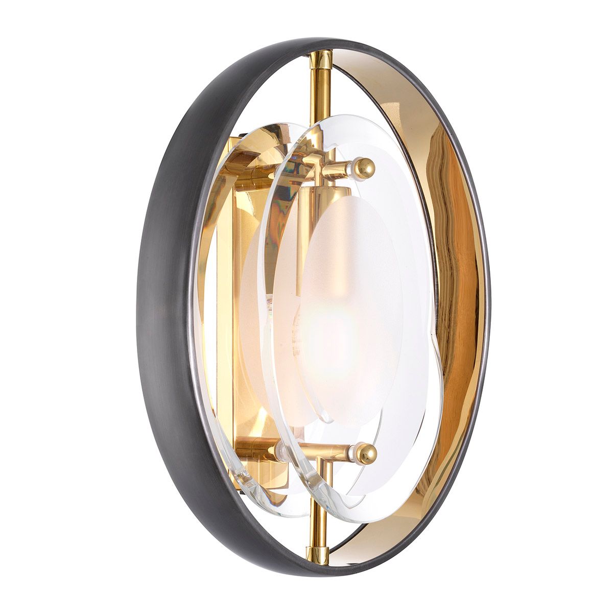Wall Lamp Vincente gunmetal finish gold finish