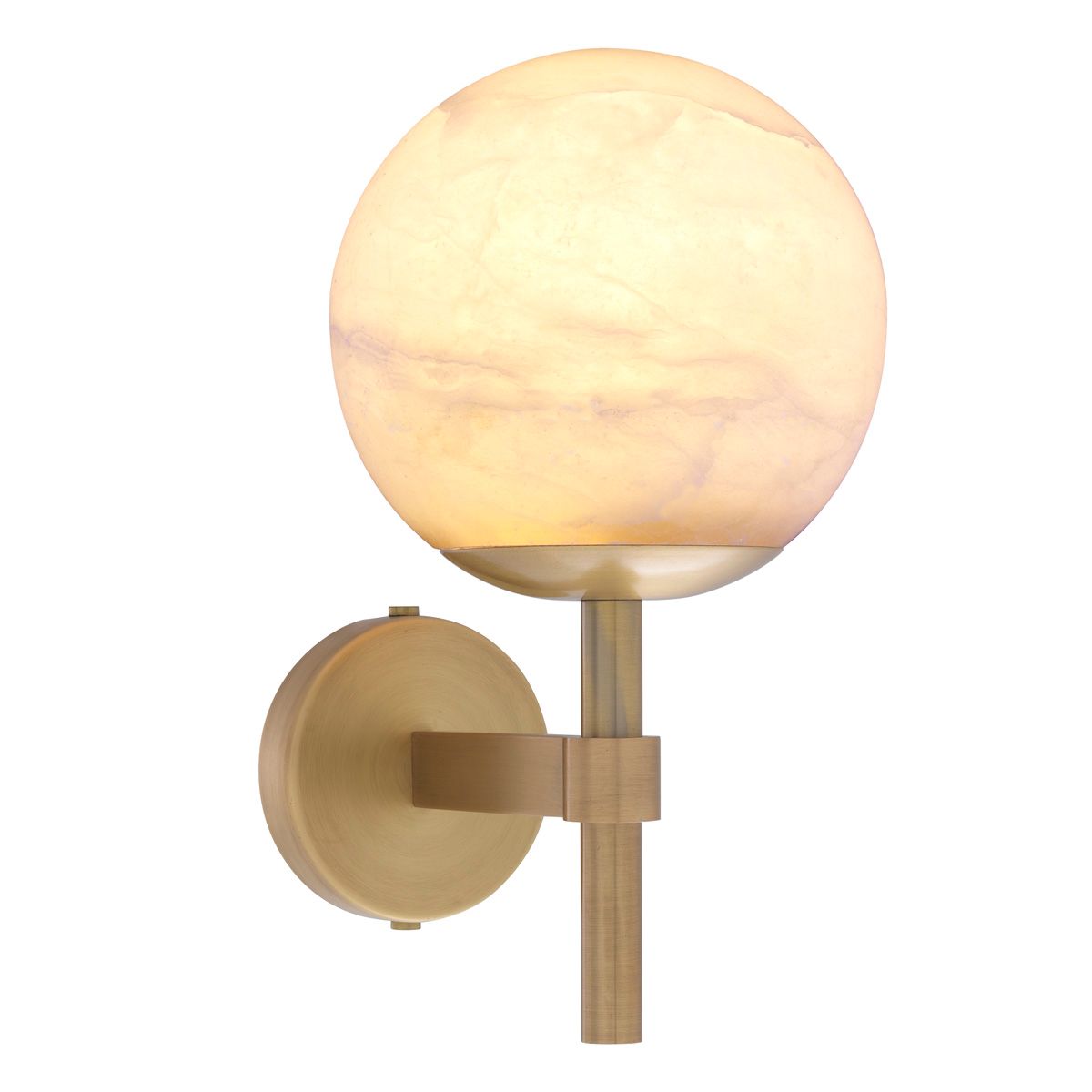 Wall Lamp Jade antique brass finish alabaster