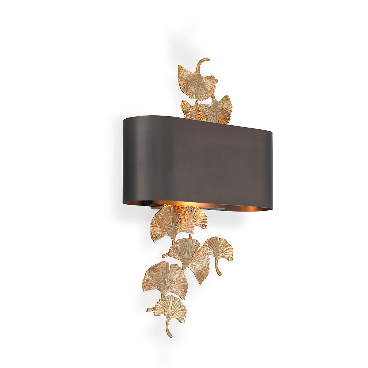 Wall Lamp Regina gold finish incl bronze shade