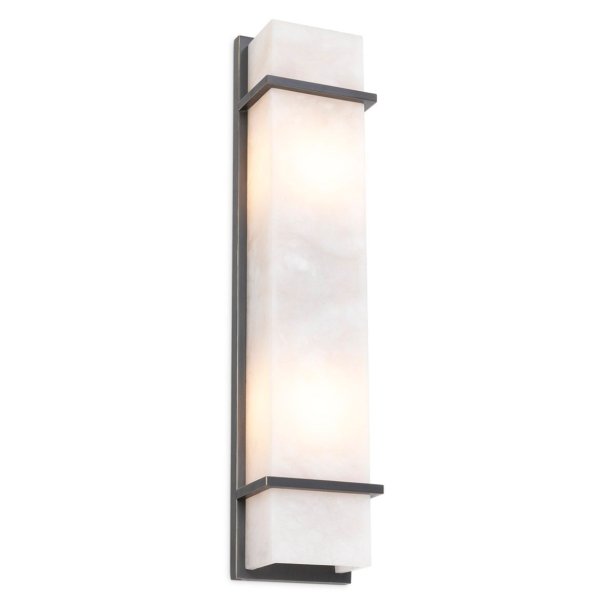 Wall Lamp Spike L bronze highlight finish alabaster