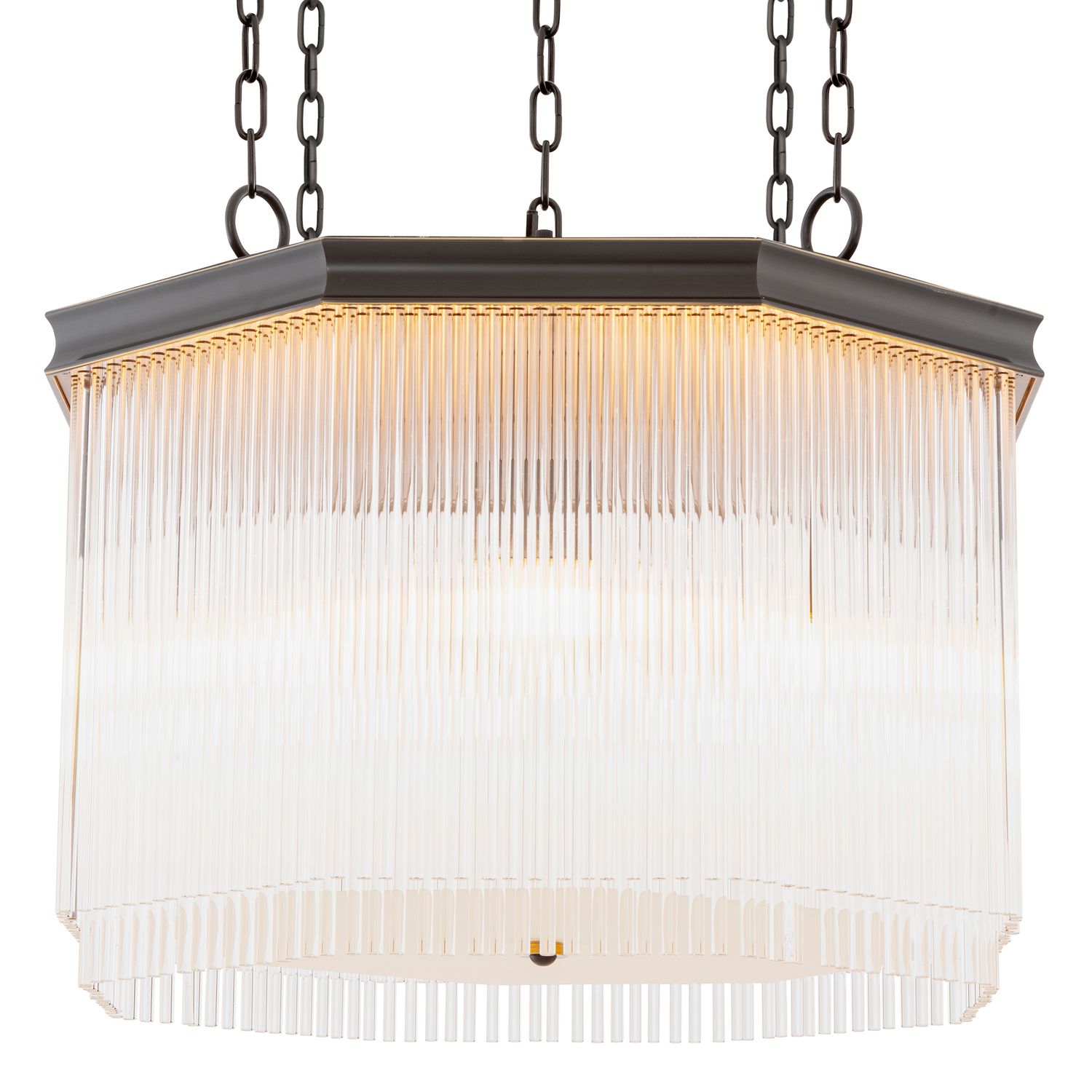 CDJ Chandelier Estela bronze highlight finish clear glass