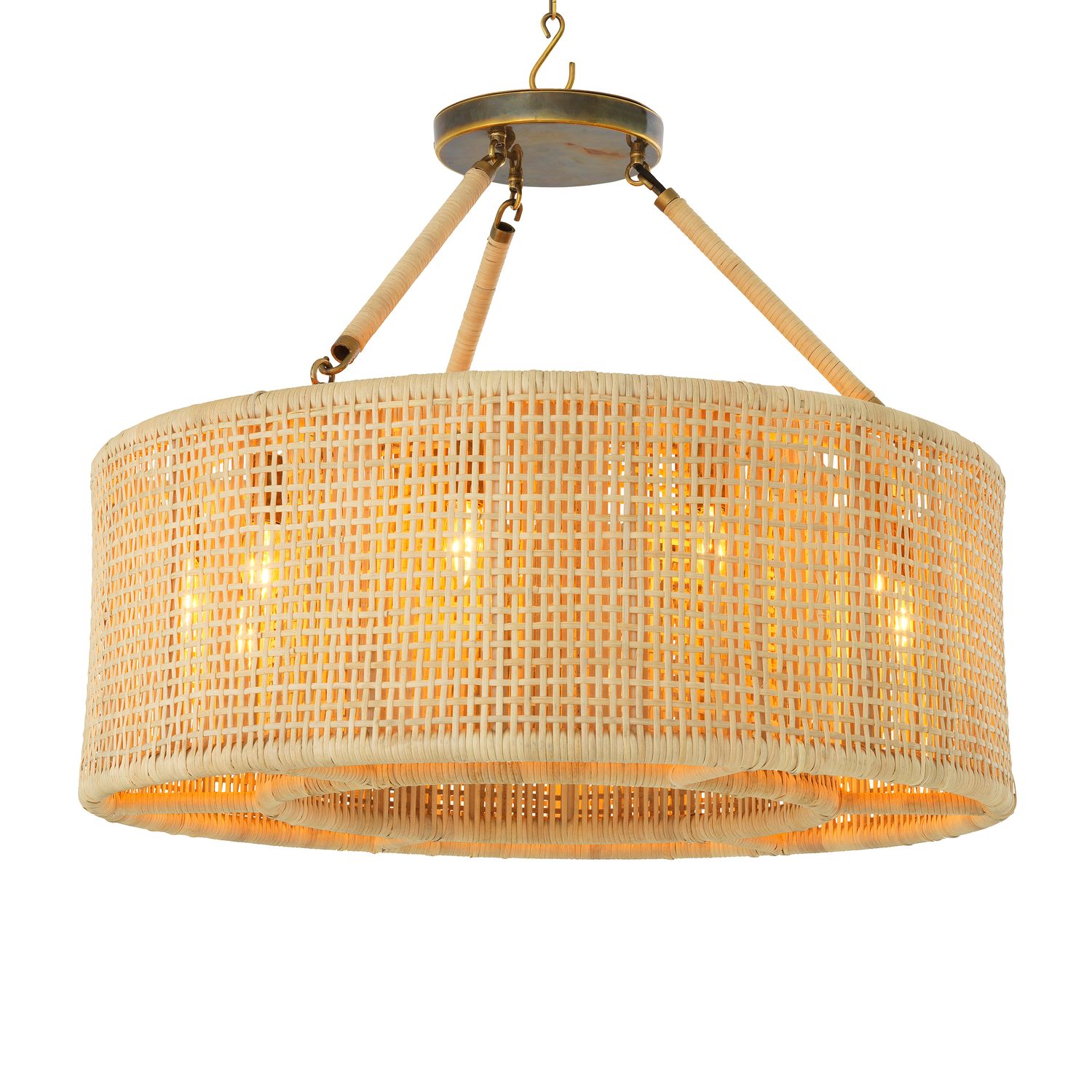Chandelier Bernardi natural rattan