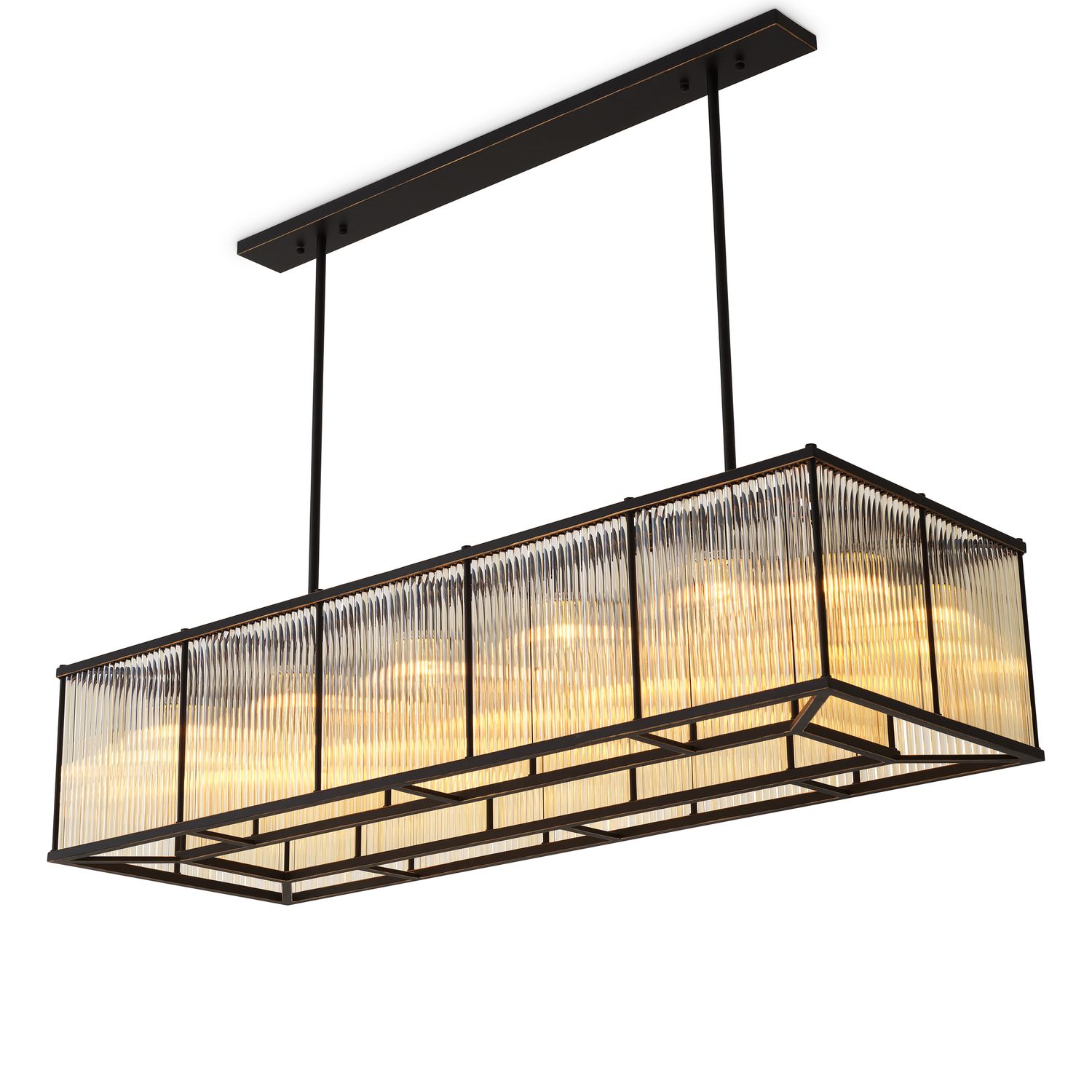 Chandelier Bernardi Rectangular bronze highlight finish