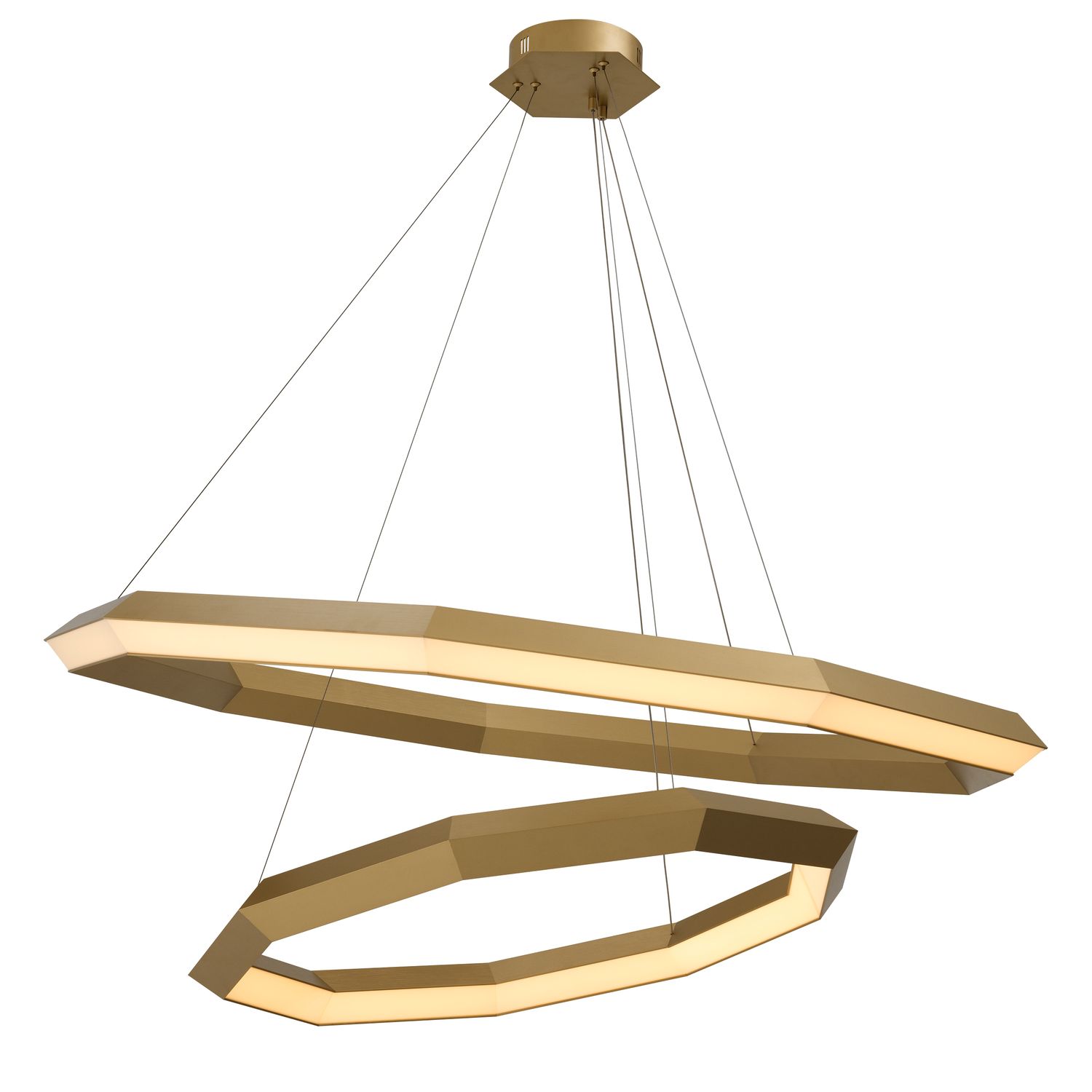 Chandelier Helvetia L antique brass finish