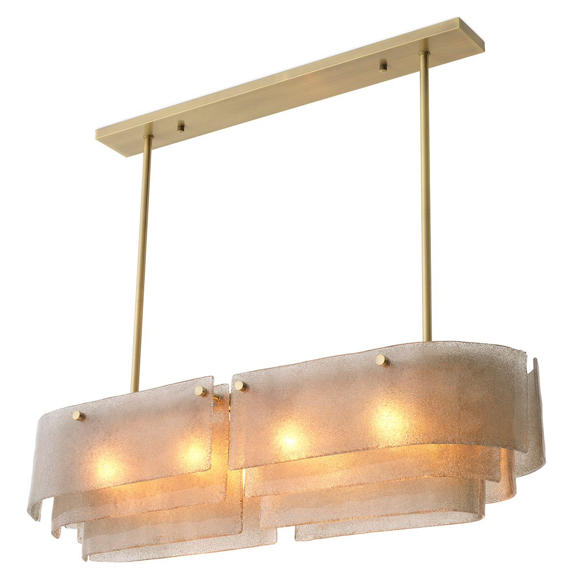 Chandelier Joy of Light light brushed brass finish