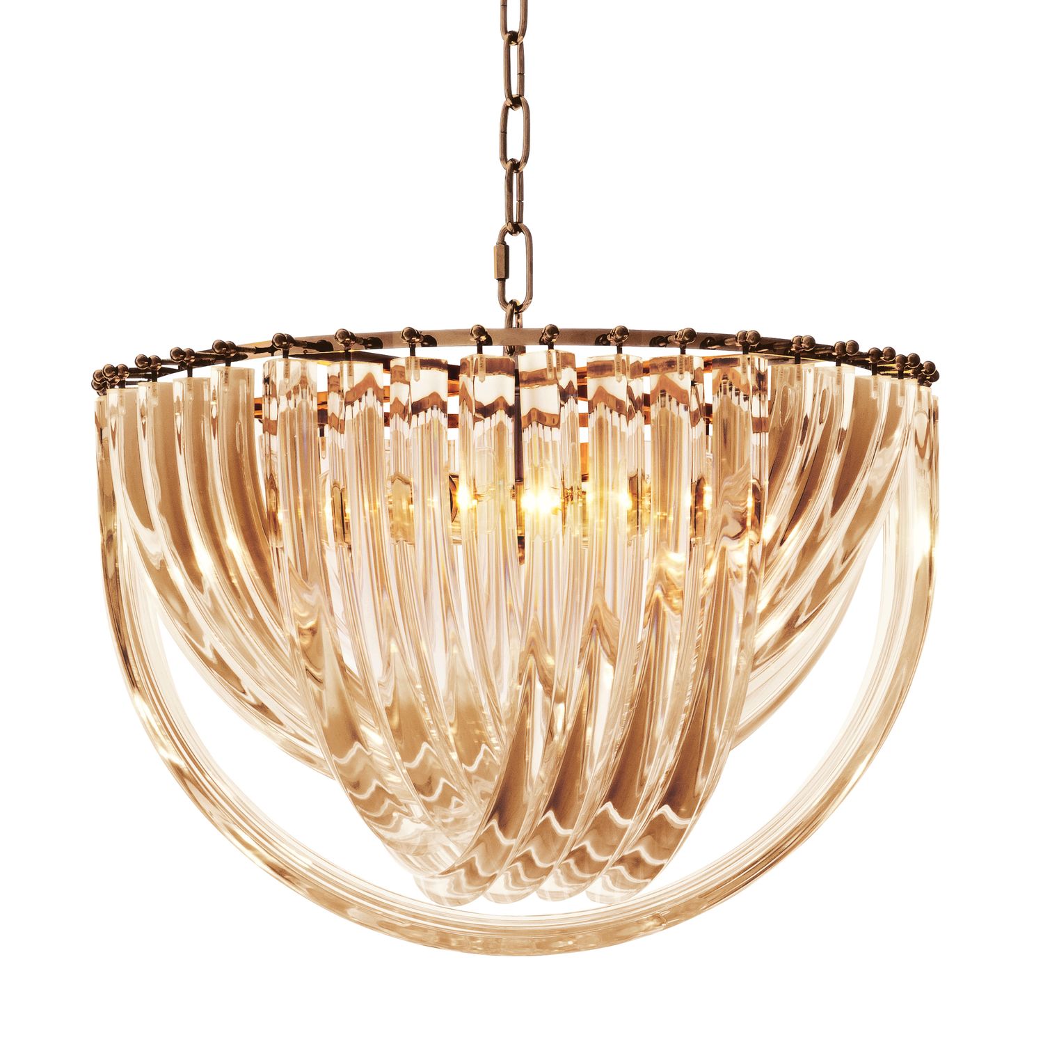 Chandelier Murano champagne color ø 50 x H. 33 cm