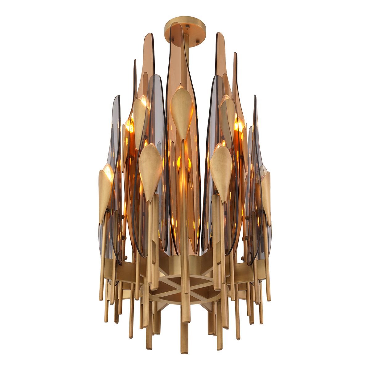 Chandelier Sky vertical antique brass finish