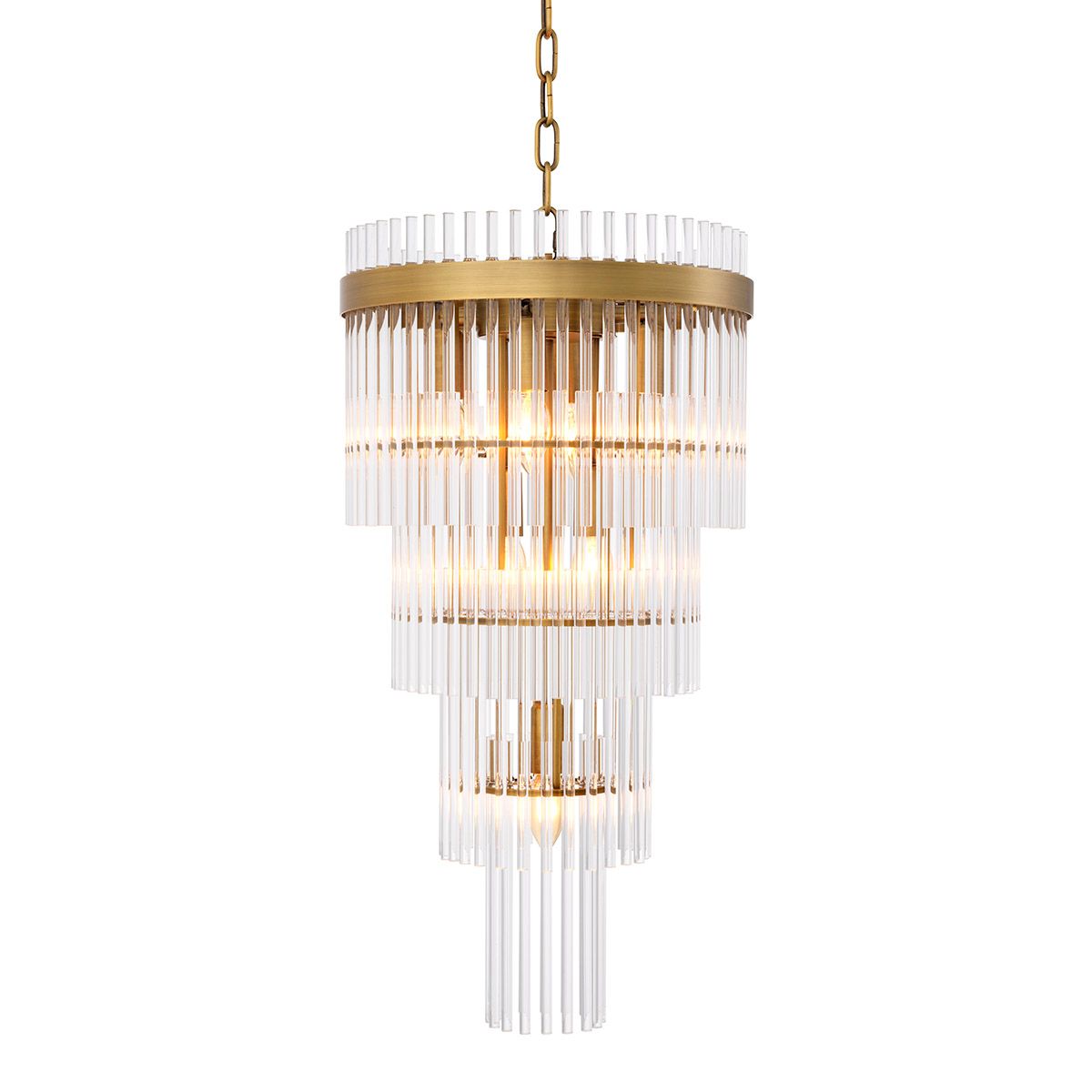 Chandelier Yara S antique brass finish