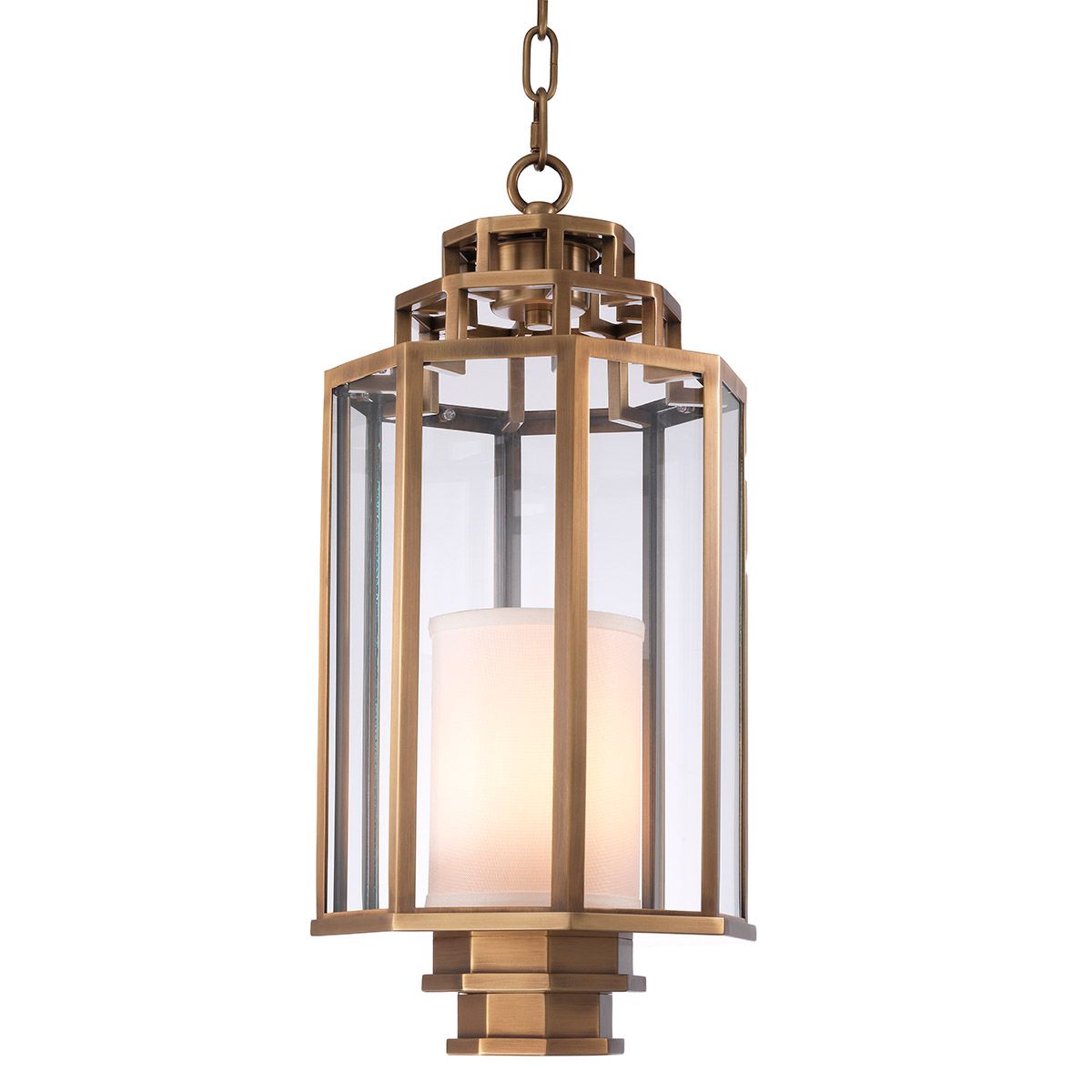 Lantern Monticello S antique brass finish
