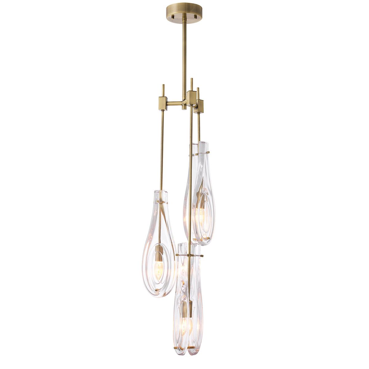 Chandelier Bellano S light brushed brass finish
