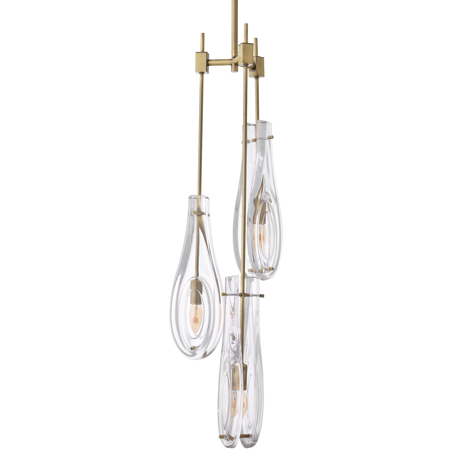 Chandelier Bellano S light brushed brass finish