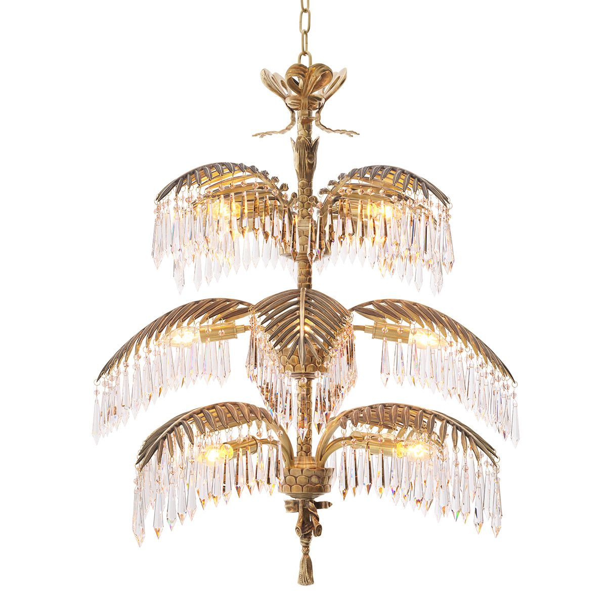 Chandelier Hildebrandt L vintage brass finish