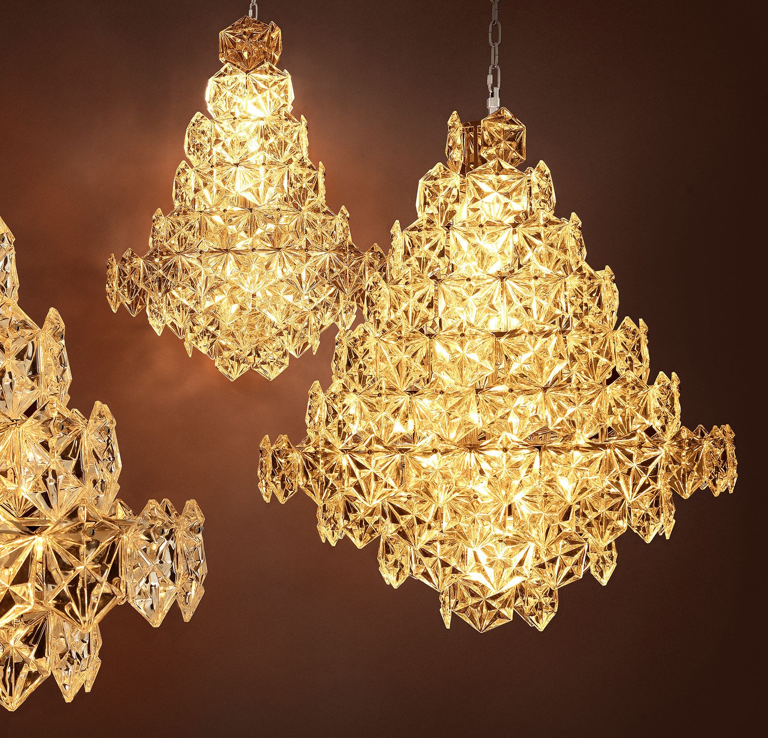 Chandelier Hermitage L nickel finish