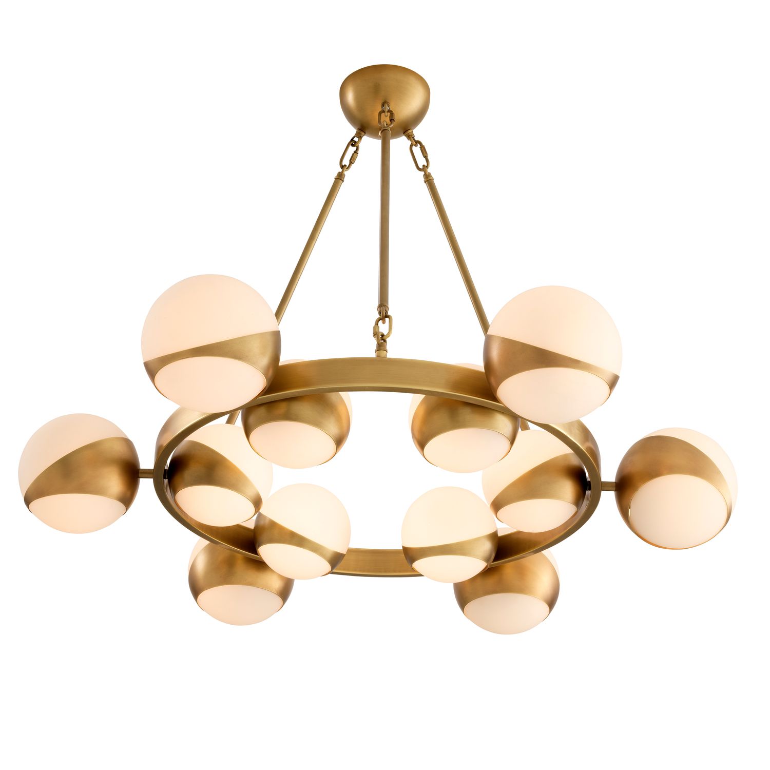 Chandelier Piazetta antique brass finish