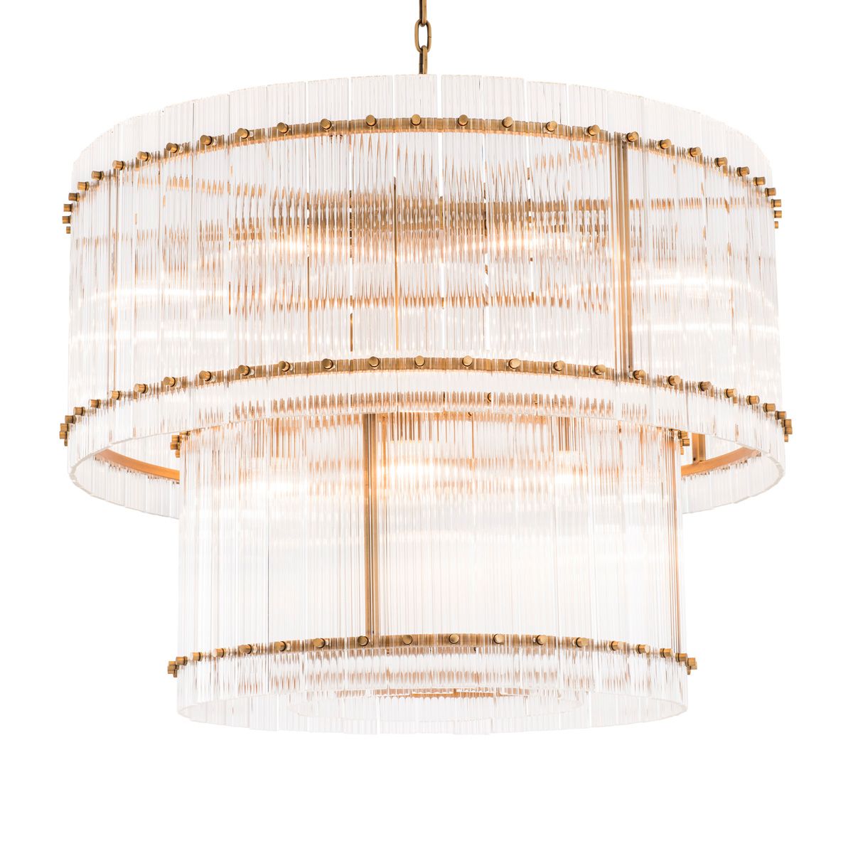 Chandelier Ruby L antique brass finish
