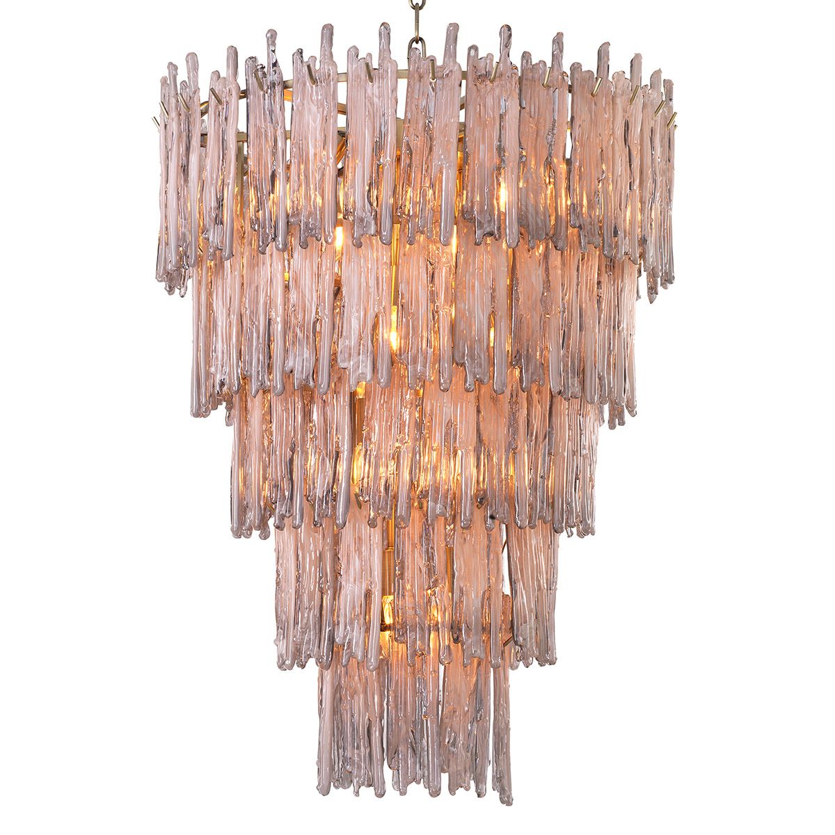 Chandelier Saint Roch L light brushed brass finish
