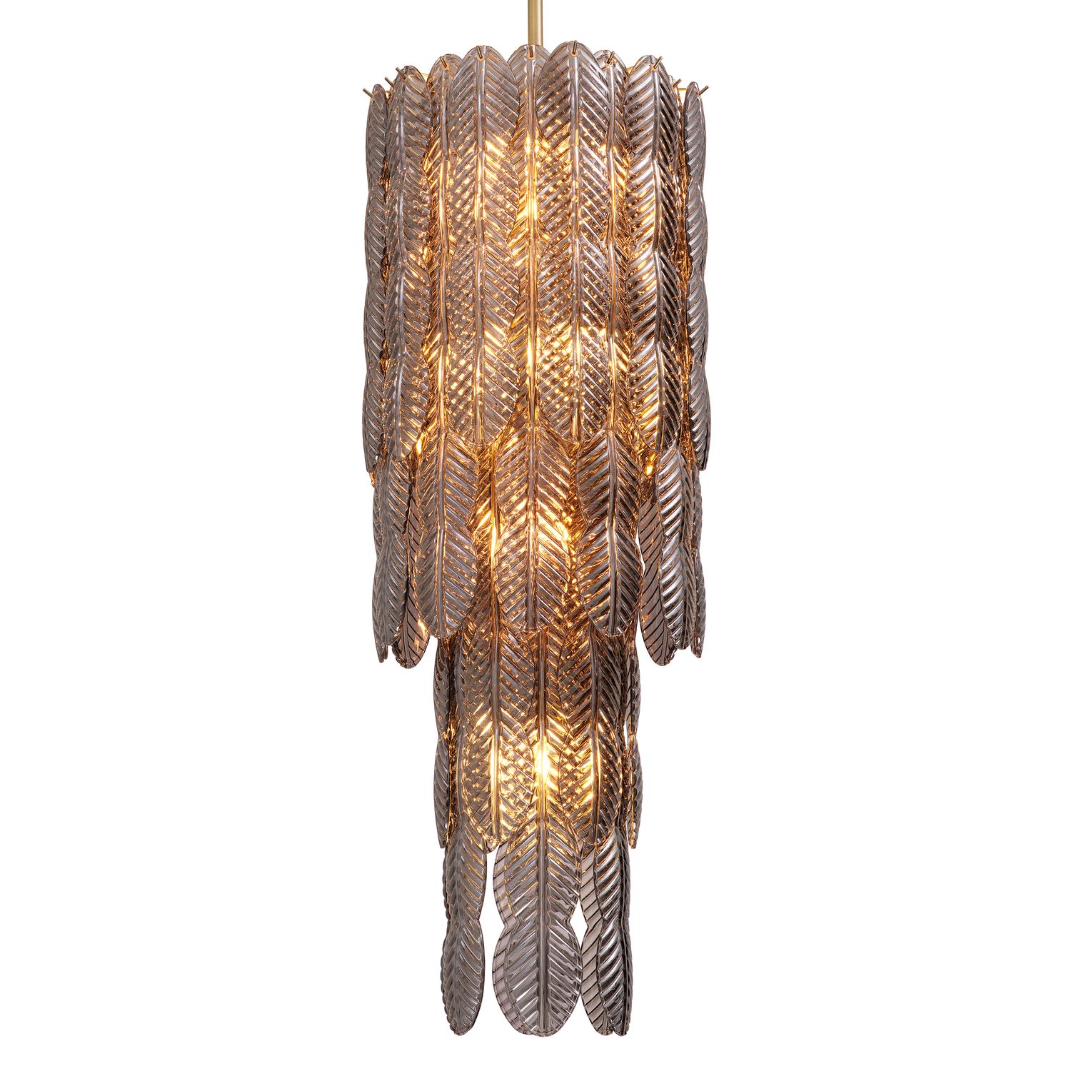 Chandelier Sahure L brushed brass finish