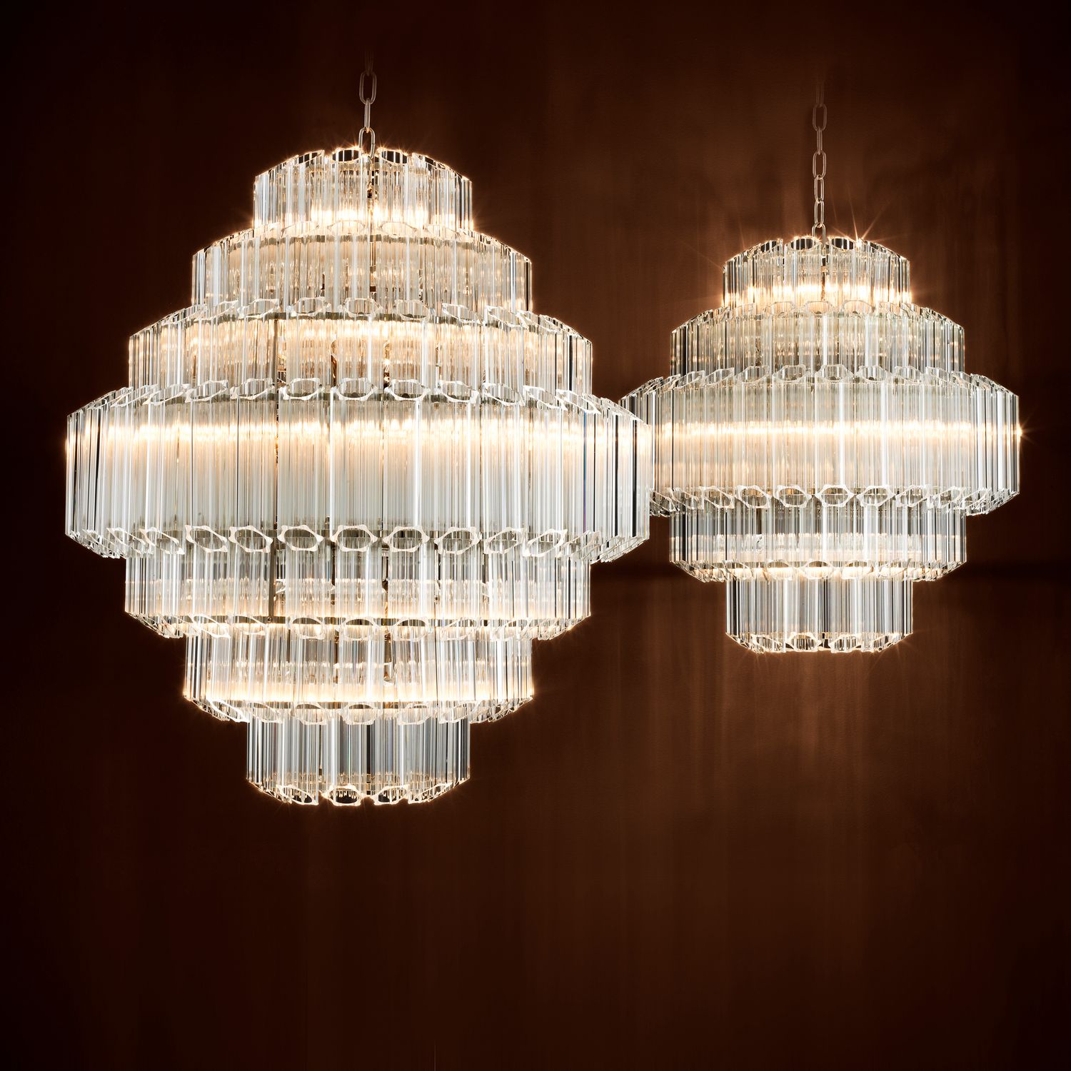 Chandelier Vittoria L nickel finish