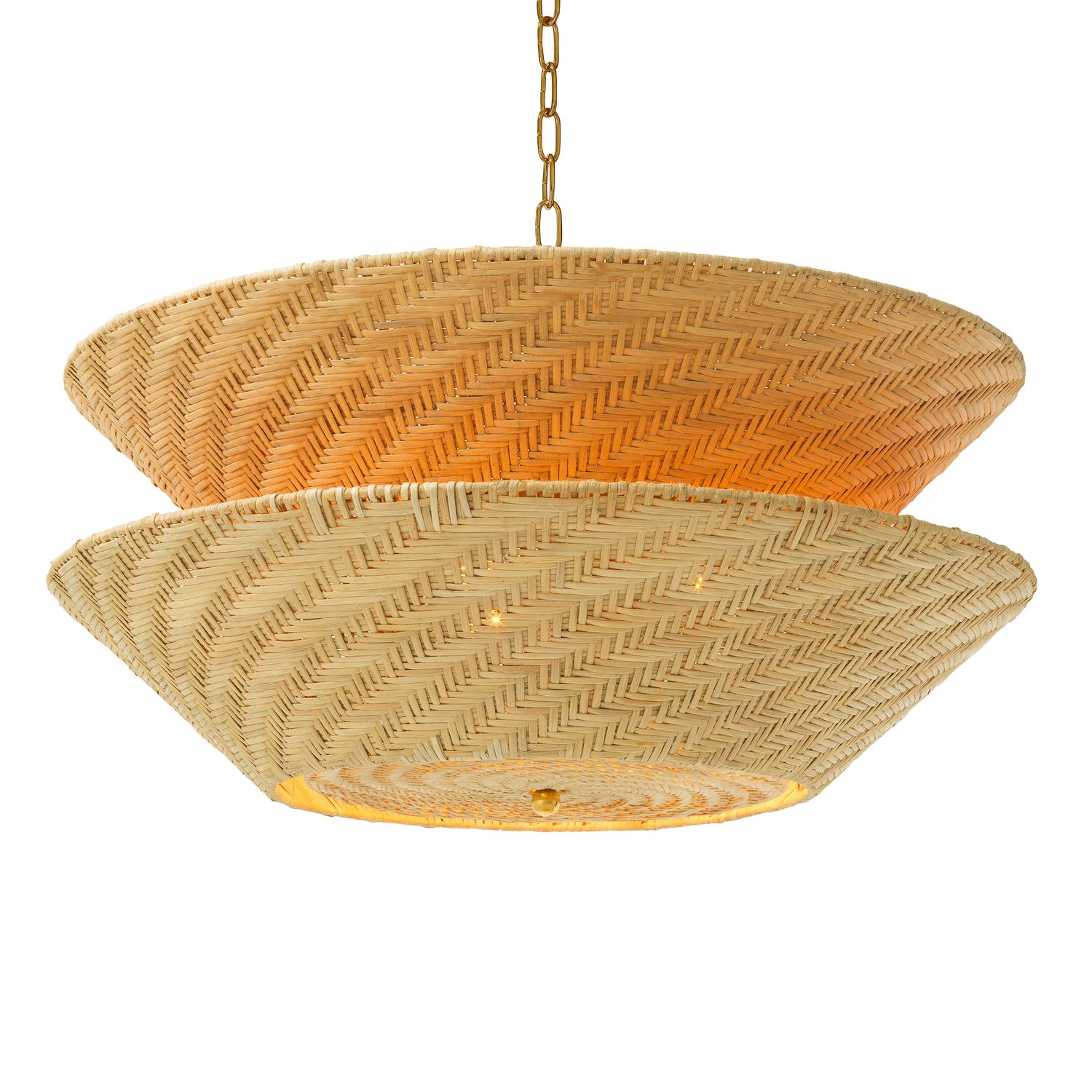 Chandelier Tavira natural rattan
