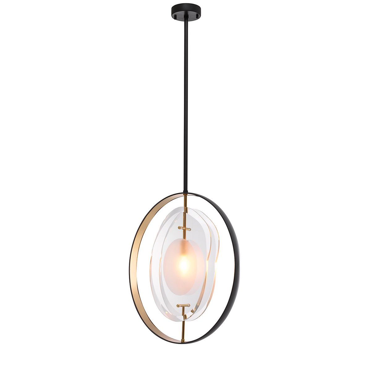 Chandelier Vincente gunmetal finish gold finish