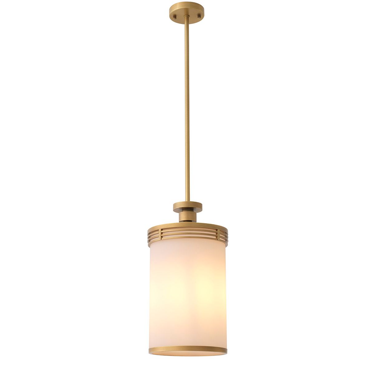 Pendant Fayence antique brass finish