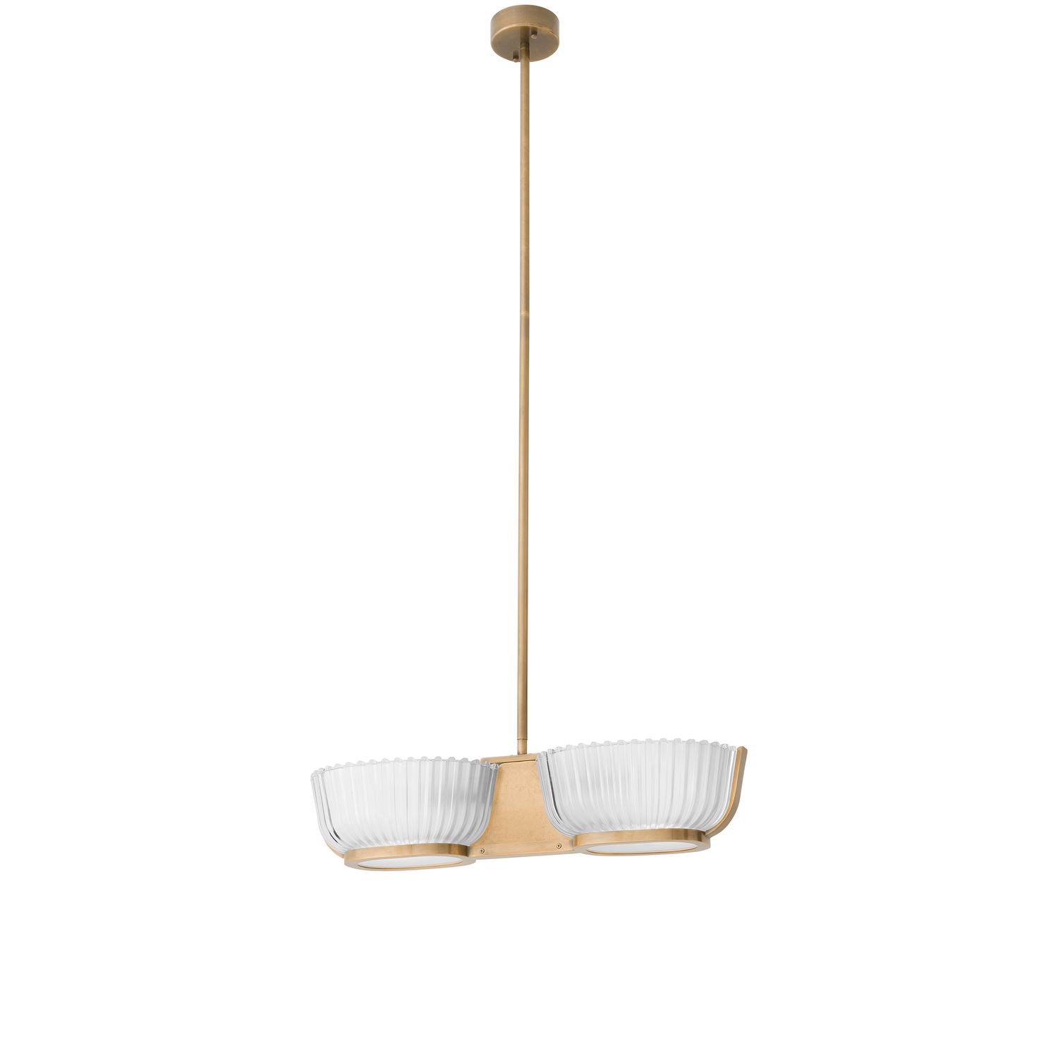 Chandelier Artos Double vintage brass finish