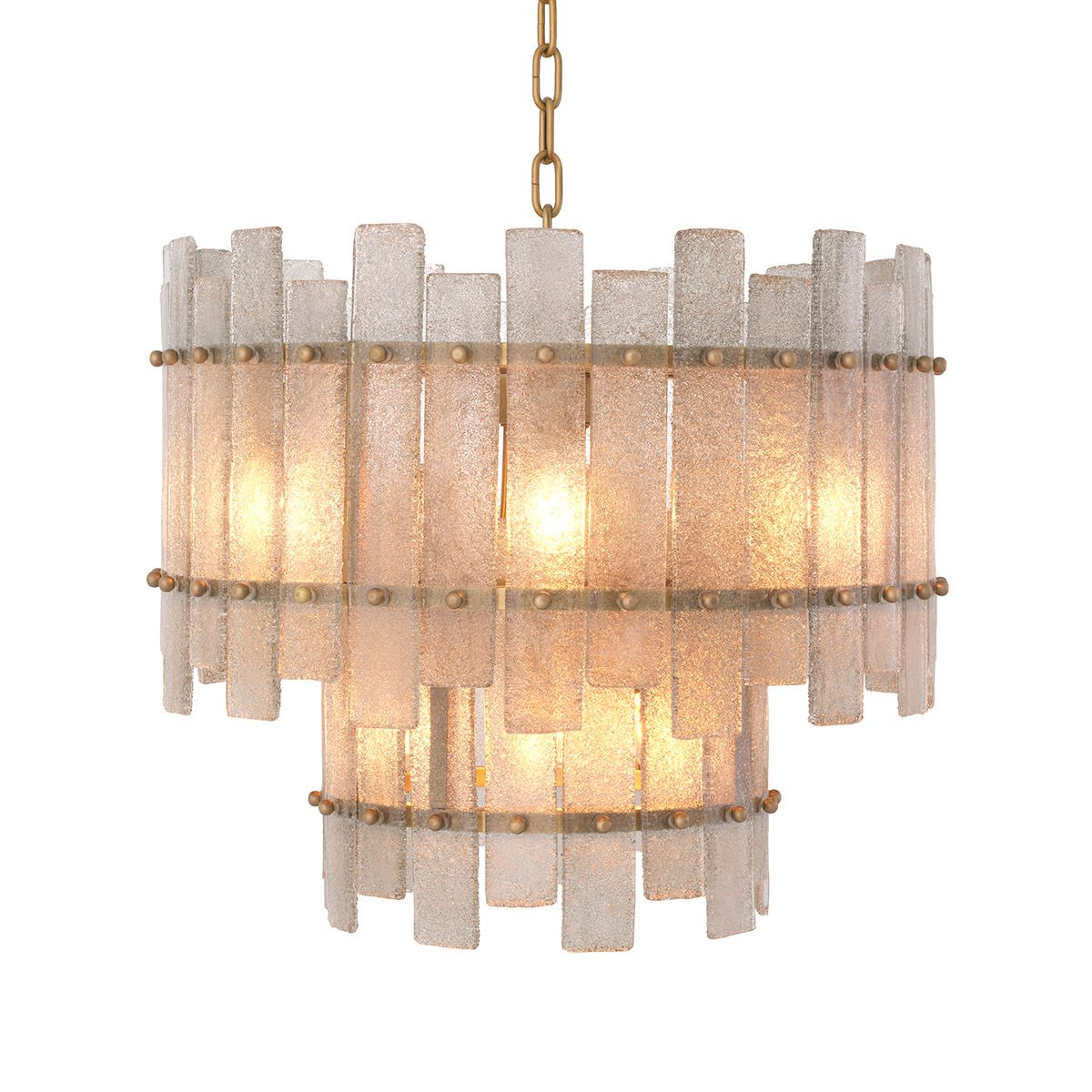 Chandelier Caprera antique brass finish