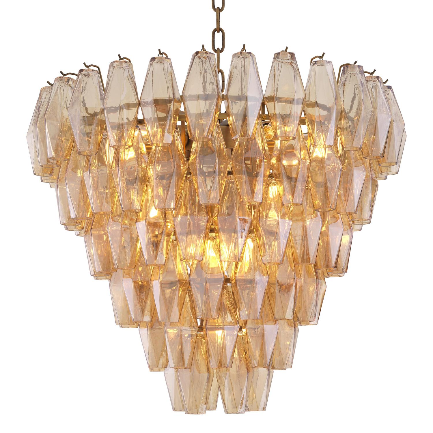 Chandelier Benini S antique brass finish