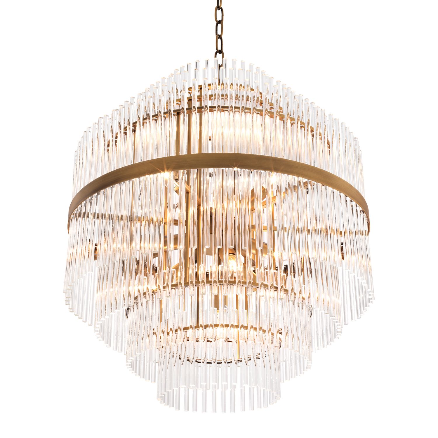 Chandelier East antique brass finish