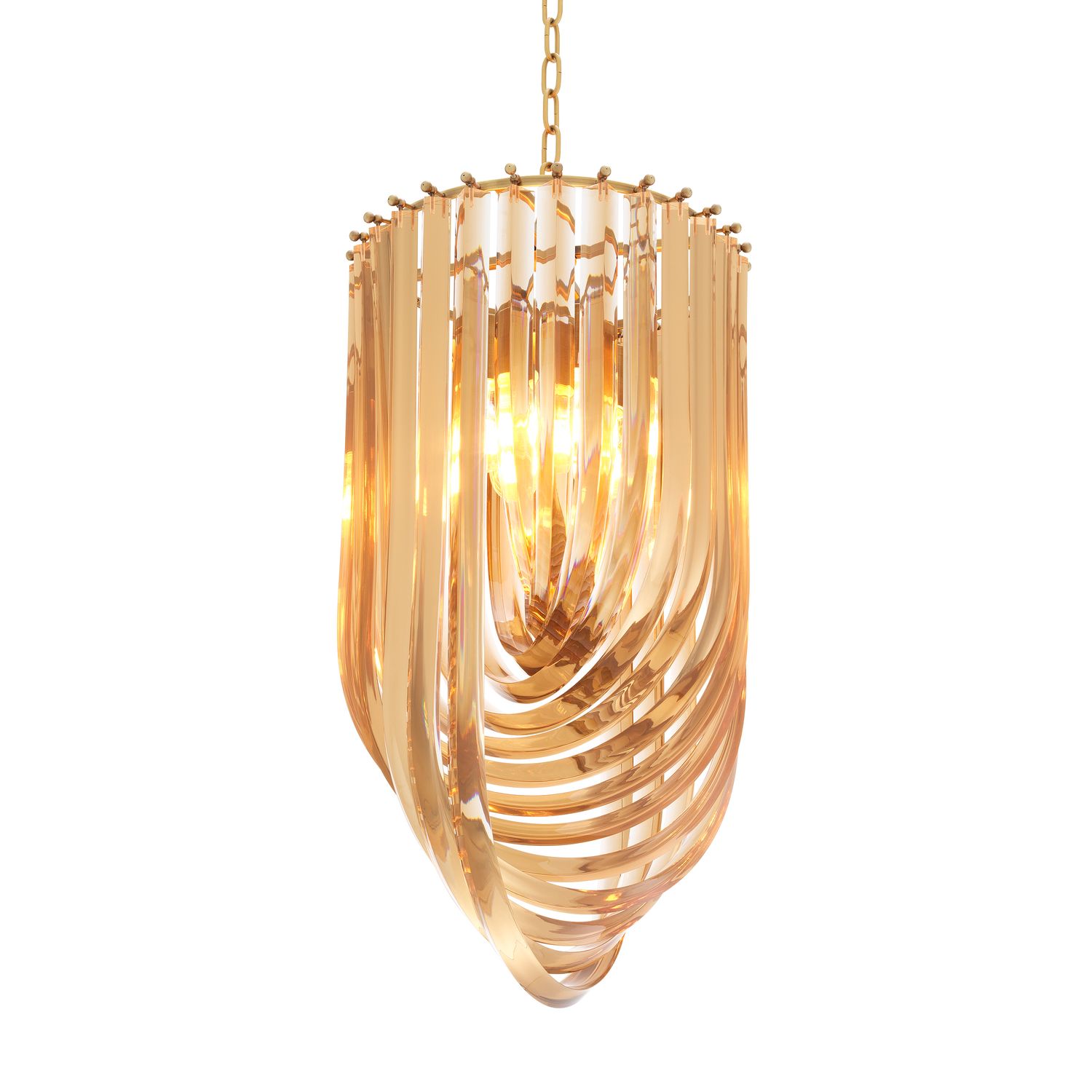 Chandelier Murano champagne color ø 35 x H. 65 cm