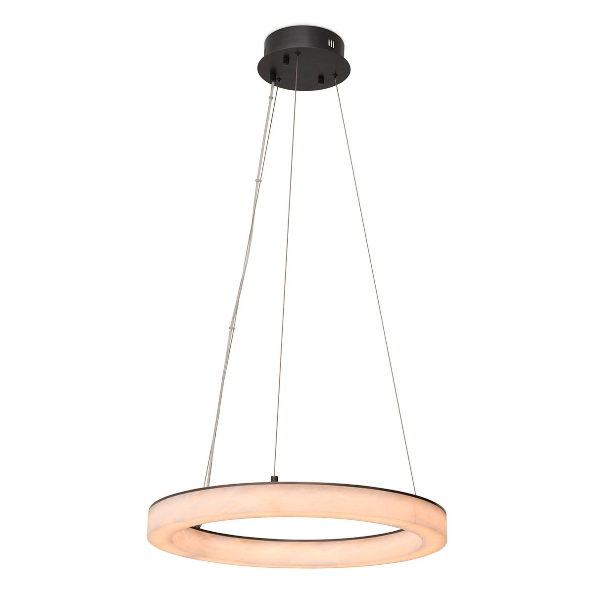 Chandelier Sankt Gallen S bronze highlight finish alabaster