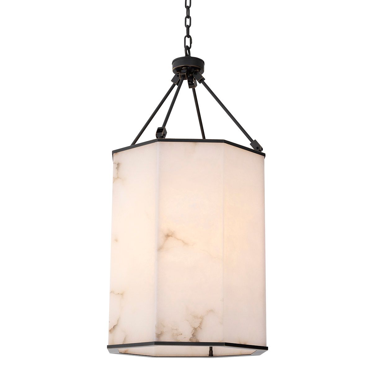 Lantern Victoire L bronze highlight finish alabaster