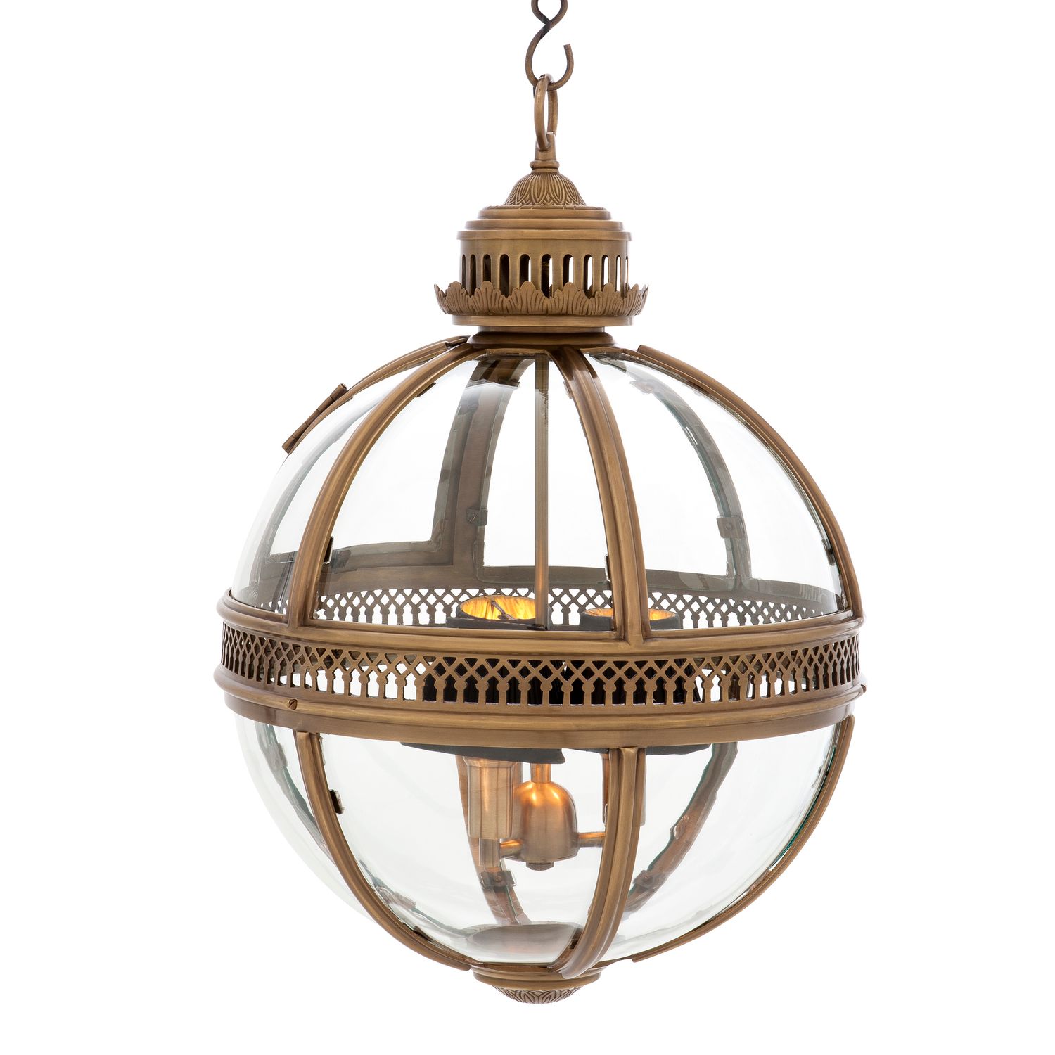 Lantern Residential ø 43 cm antique brass finish