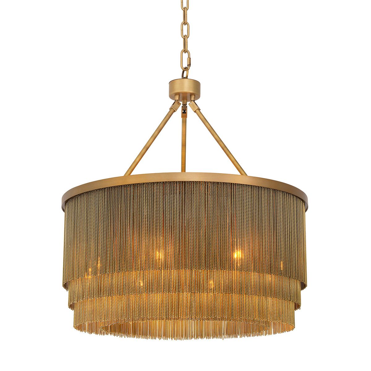 Chandelier Tissot S antique brass finish