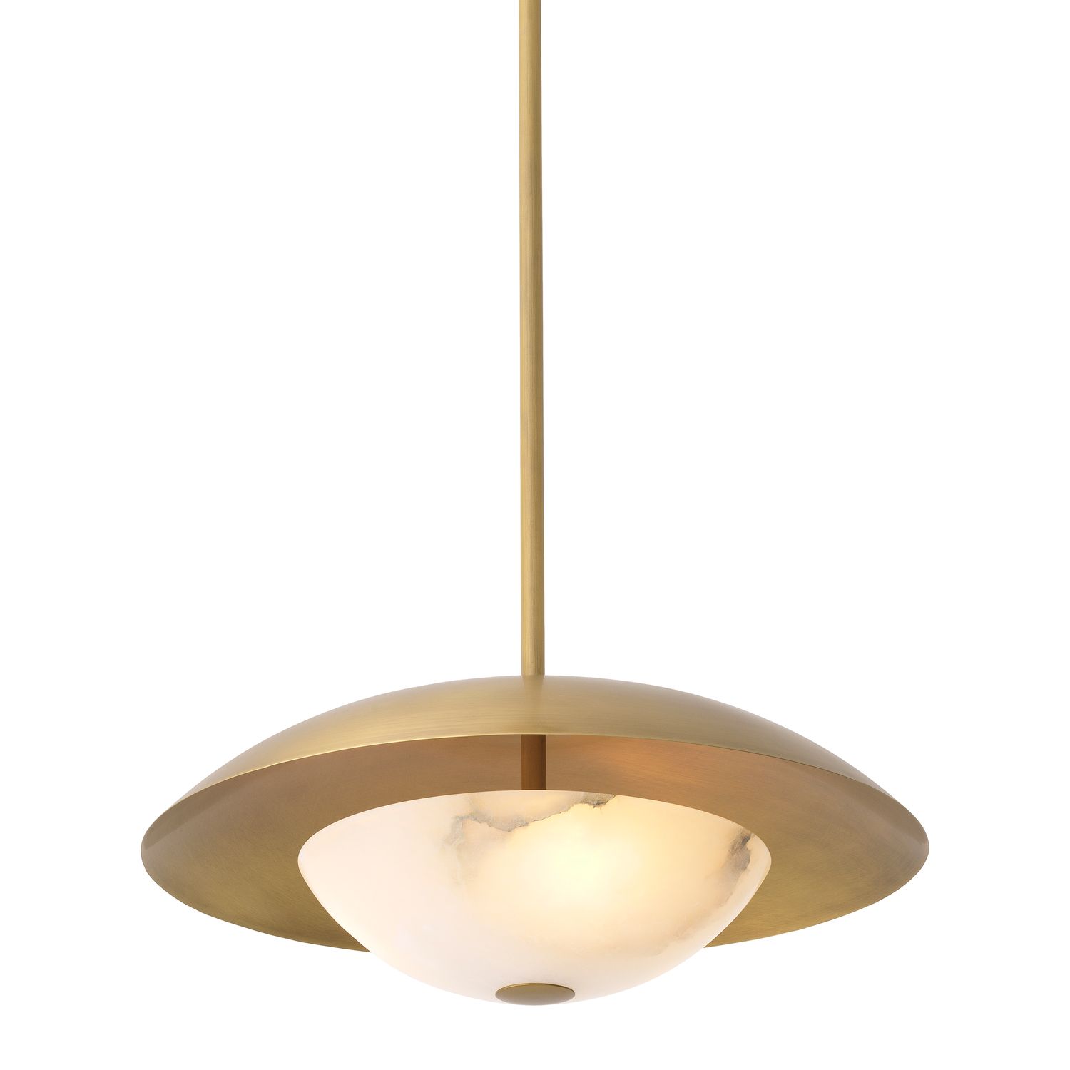 Pendant Marcona antique brass finish alabaster