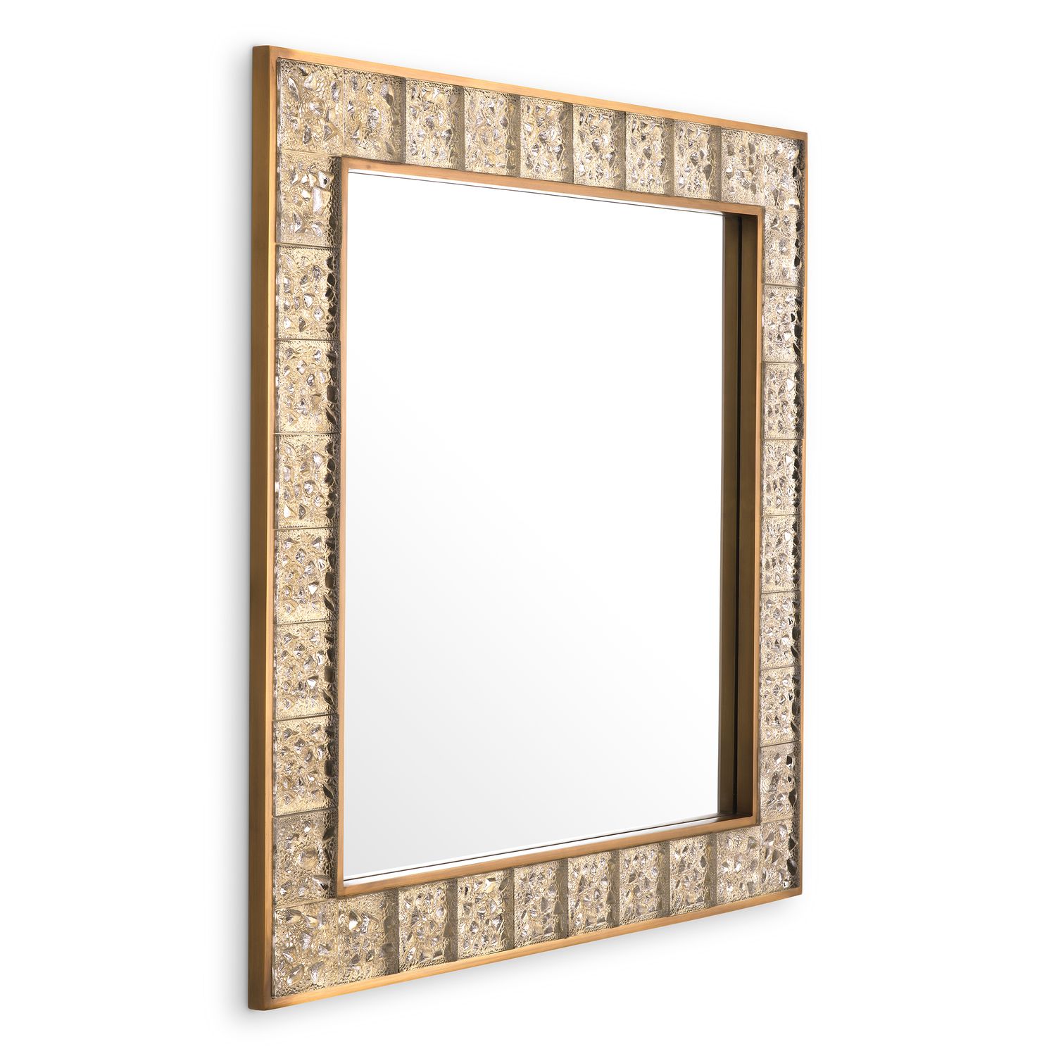 Mirror Mellot square vintage brass finish