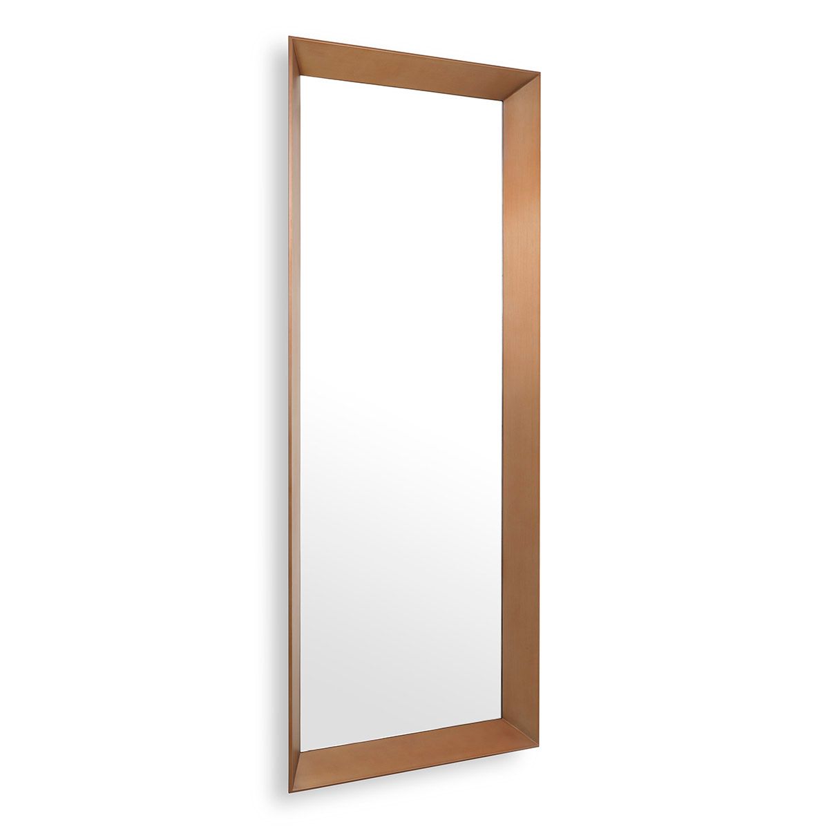 Mirror Othello rectangular brushed brass finish