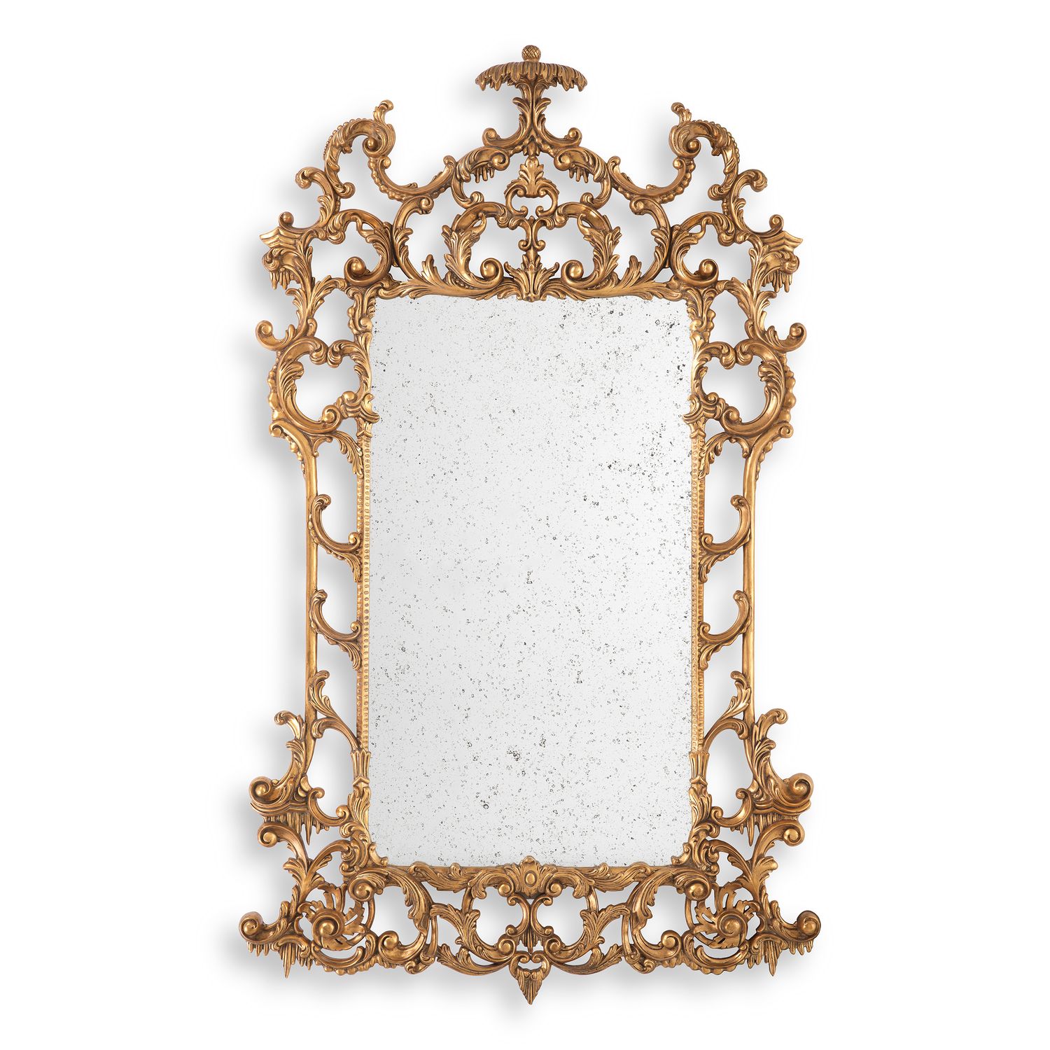 Mirror Rococo antique gold finish