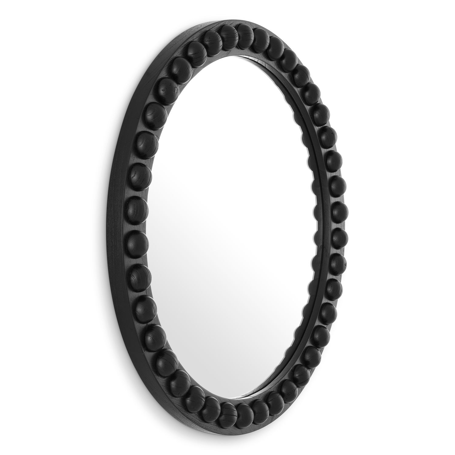 Mirror Kenton round classic black finish