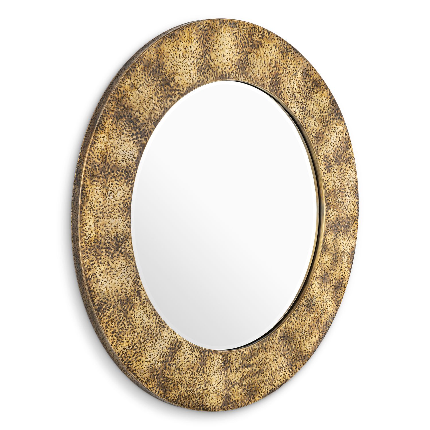 Mirror Ronin hammered vintage brass finish