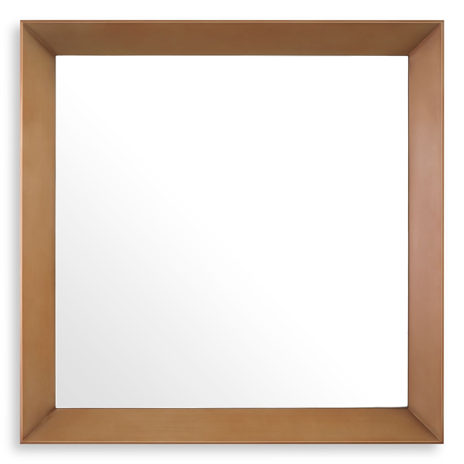 Mirror Othello square brushed brass finish