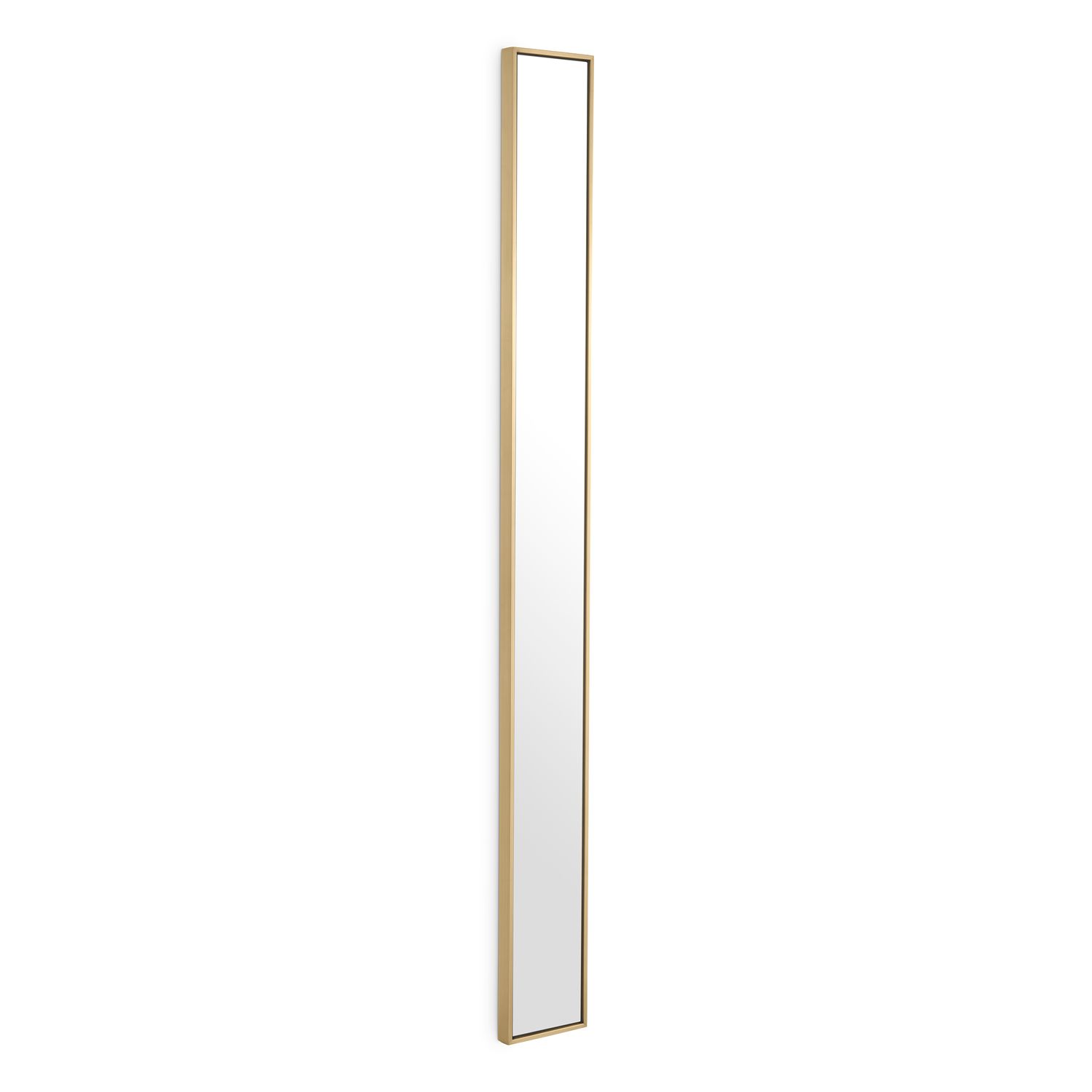 Mirror Redondo brushed brass finish 20 x 200 cm